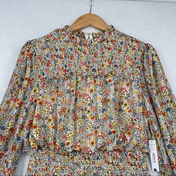 -AQUA Women's Floral Smocked Waist Dress NWT - Picture 3 of 10